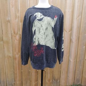 Disney Oogie Boogie Nightmare Before Christmas Black Sweatshirt Adult Size XL.
